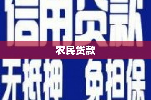 清河农民贷款
