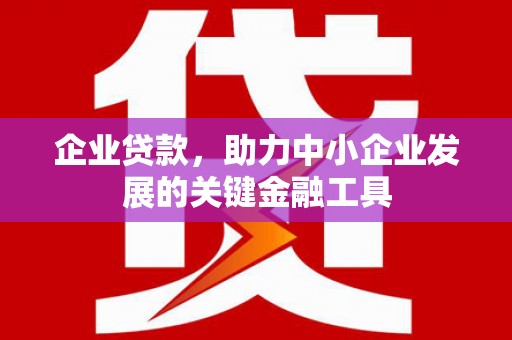 和顺企业贷款，助力中小企业发展的关键金融工具