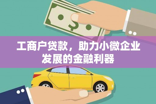 杭锦旗工商户贷款，助力小微企业发展的金融利器